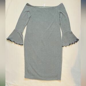 NWT Pinkblush Olive Green Off the Shoulder Maternity Sweater Dress Size Medium